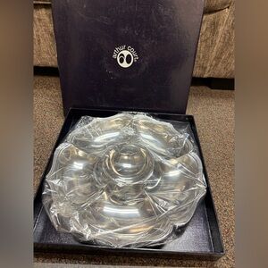 Arthur Court Silver Floral Sectioned Serving Tray